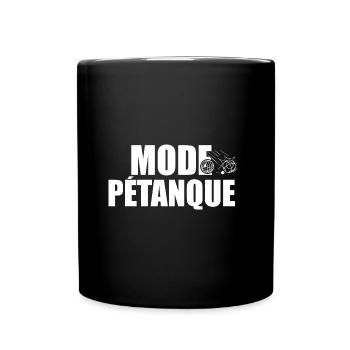 Mode pétanque Cadeau Petanque joueur de boule - Mug uni - noir - Devant