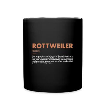 Rottweiler Definition - Tasse einfarbig - Schwarz - Vorne