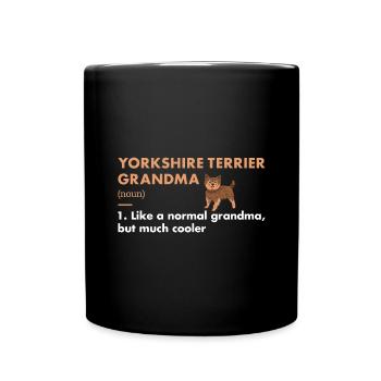 Yorkshire Terrier Grand-mère Définition - Mug uni - noir - Devant