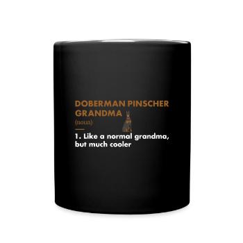 Doberman Pinscher Grand-mère Définition - Mug uni - noir - Devant
