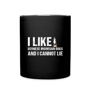 I Like Bernese Mountain Dog And I Cannot Lie - Full Colour Mug - black - Front