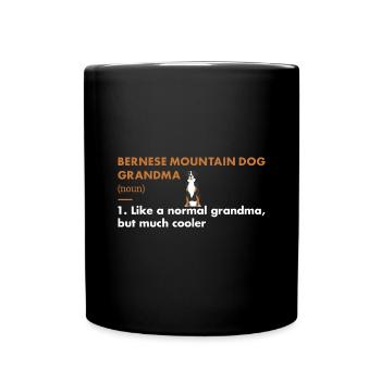 Bernese Mountain Dog Grandma Definition - Full Colour Mug - black - Front