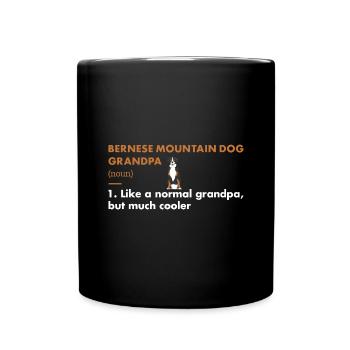 Bernese Mountain Dog Grandpa Definition - Full Colour Mug - black - Front
