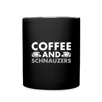 Café et Schnauzer - Mug uni - noir - Devant