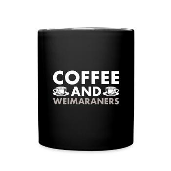 Café Et Braque De Weimar - Mug uni - noir - Devant
