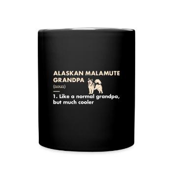 Alaskan Malamute Grandpa Definition - Full Colour Mug - black - Front
