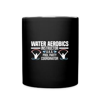 Wassergymnastik - Tasse einfarbig - Schwarz - Vorne