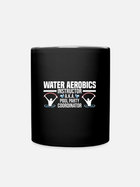 Wassergymnastik - Tasse einfarbig - Schwarz