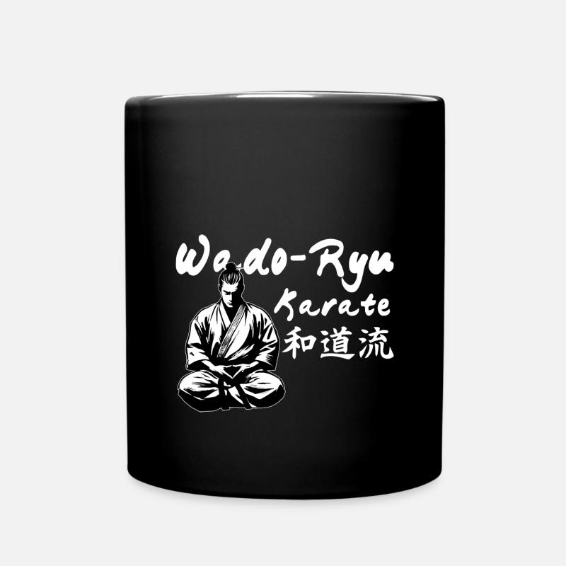 Wado Ryu Karaté Kanji Kimono Arts Martiaux Dojo - Mug uni - noir