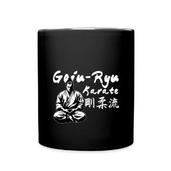 Goju Ryu Karate Kanji Kimono Kampfkunst Dojo - Tasse einfarbig - Schwarz - Vorne
