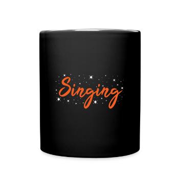 Singer Singing - Tasse einfarbig - Schwarz - Vorne