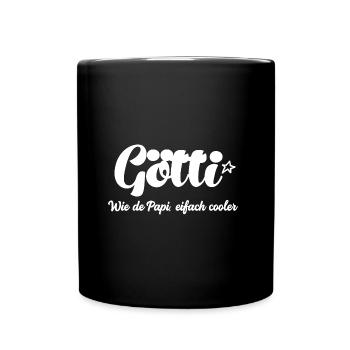 Götti wie de Papi eifach cooler Onkel Schweiz - Tasse einfarbig - Schwarz - Vorne