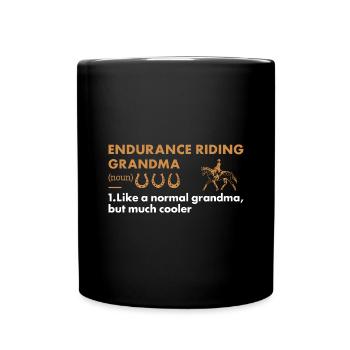 Rider Grandma Definition Endurance Riding - Tasse einfarbig - Schwarz - Vorne
