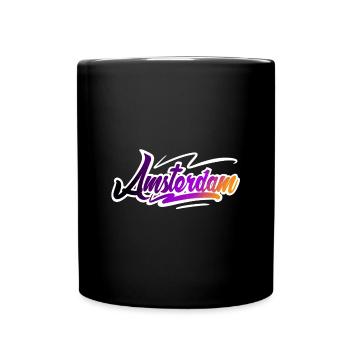 Amsterdam - Tasse einfarbig - Schwarz - Vorne