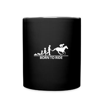 Horse Horse Rider Rider Evolution Gift - Full Colour Mug - black - Front