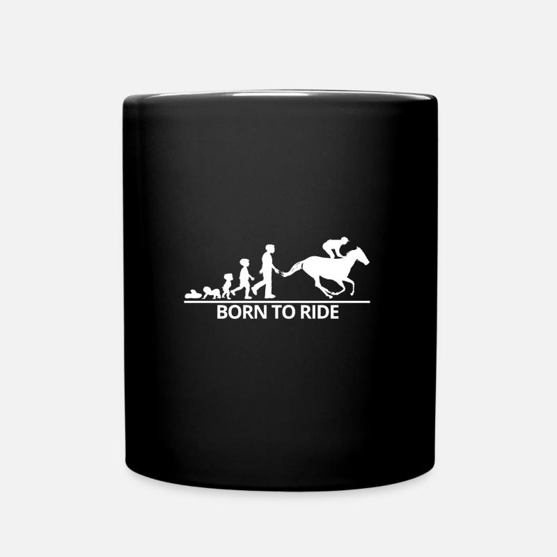 Cheval Evolution Cavalier Cavalier Cadeau Evolution - Mug uni - noir