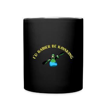 Kajak Kajakfahren - Tasse einfarbig - Schwarz - Vorne