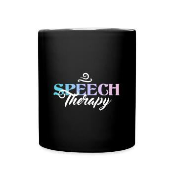 Logopäde Sprachtherapie Sprachtherapeut - Tasse einfarbig - Schwarz - Vorne