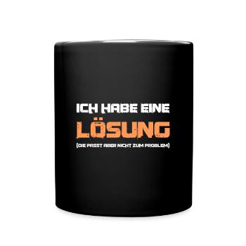 Ich habe eine Lösung passt aber nicht zum Problem - Tasse einfarbig - Schwarz - Vorne