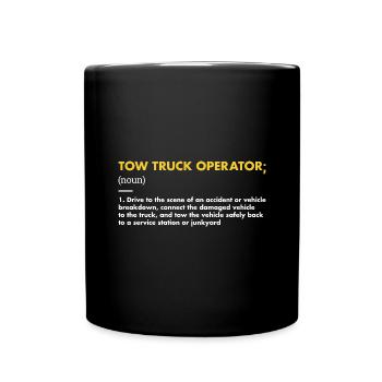 Tow Truck Operator Definition Tow Truck Operator - Tasse einfarbig - Schwarz - Vorne