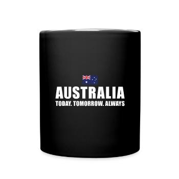 Australia Today Tomorrow Always Australia Rugby - Full Colour Mug - black - Front