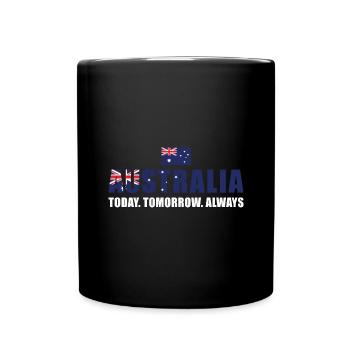 Australia Today Tomorrow Always Australia Rugby - Full Colour Mug - black - Front