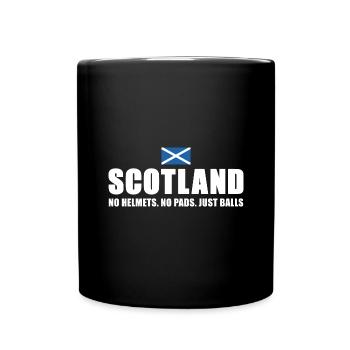 Pas de casques pas de coussinets juste des ballons Ecosse Rugby - Mug uni - noir - Devant