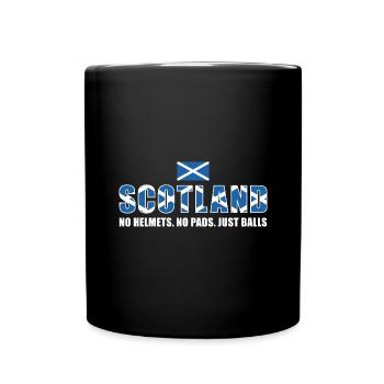 Pas de casques pas de coussinets juste des ballons Ecosse Rugby - Mug uni - noir - Devant