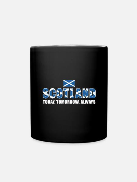 Scotland Today Tomorrow Always Scotland Rugby - Full Colour Mug - black