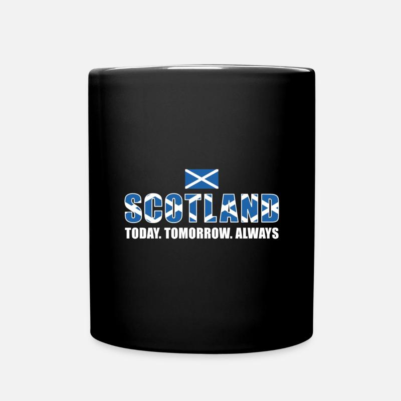 Scotland Today Tomorrow Always Scotland Rugby - Full Colour Mug - black