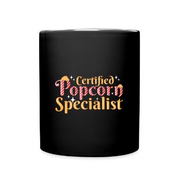 Popcorn - Tasse einfarbig - Schwarz - Vorne