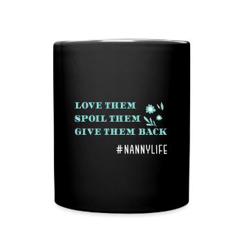 Nanny Babysitter Childminder - Full Colour Mug - black - Front