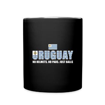 No Helmets No Pads Just Balls Uruguay Rugby - Tasse einfarbig - Schwarz - Vorne