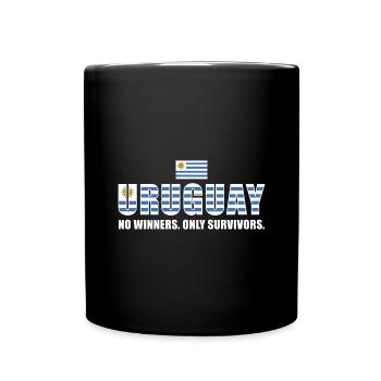 Uruguay No Winners Only Survivors Uruguay Rugby - Tasse einfarbig - Schwarz - Vorne