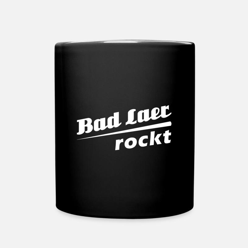Bad Laer rockt - Textdesign mit Stadtnamen - Tasse einfarbig - Schwarz