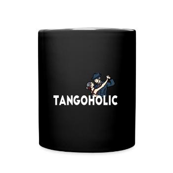 Tangoholic Tango Tanzen Kleid Tanzschuhe Tänzer - Tasse einfarbig - Schwarz - Vorne