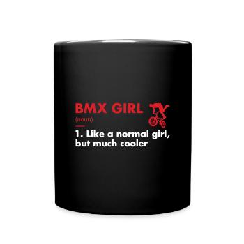 Sport Girl Definition BMX - Full Colour Mug - black - Front