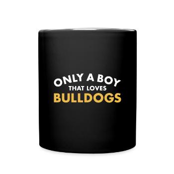 Seulement un garçon qui aime Bulldog - Mug uni - noir - Devant