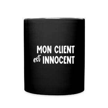mon client est innocent - Mug uni - noir - Devant