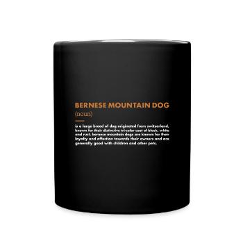 Bernese Mountain Dog Definition - Full Colour Mug - black - Front
