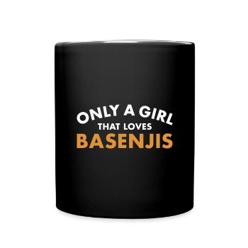 Chien Seulement Une Fille Qui Aime Basenji - Mug uni - noir - Devant