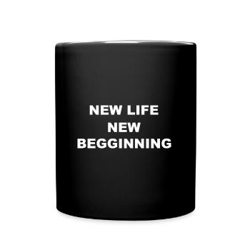 Une nouvelle vie, un nouveau départ - Mug uni - noir - Devant