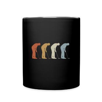 Minigolf Retro - Vintage - Silhouette - Tasse einfarbig - Schwarz - Vorne