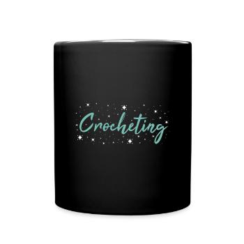 Crocheter Crocheting - Tasse einfarbig - Schwarz - Vorne