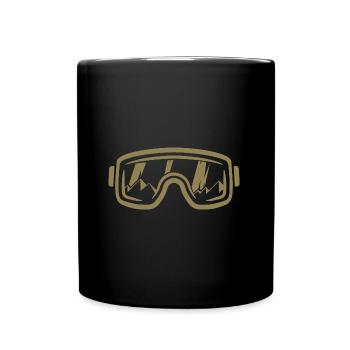 Ski goggles Skier Snowboard Mountains - Full Colour Mug - black - Front
