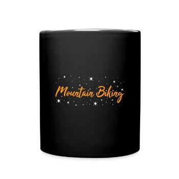 Biker Mountain Biking - Full Colour Mug - black - Front
