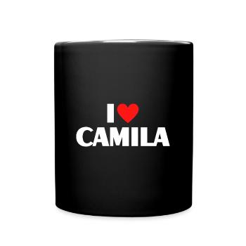 J’aime Camila Red Heart Love Fan Gift - Mug uni - noir - Devant