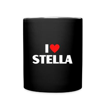 I Love Stella Red Heart Love Fan Gift - Full Colour Mug - black - Front