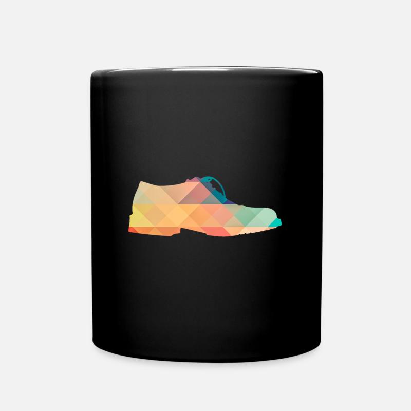bunter Schuh - Tasse einfarbig - Schwarz