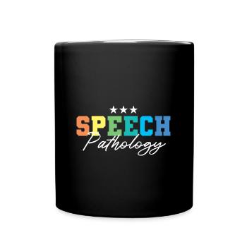 Logopäde Sprachtherapie Sprachtherapeut - Tasse einfarbig - Schwarz - Vorne